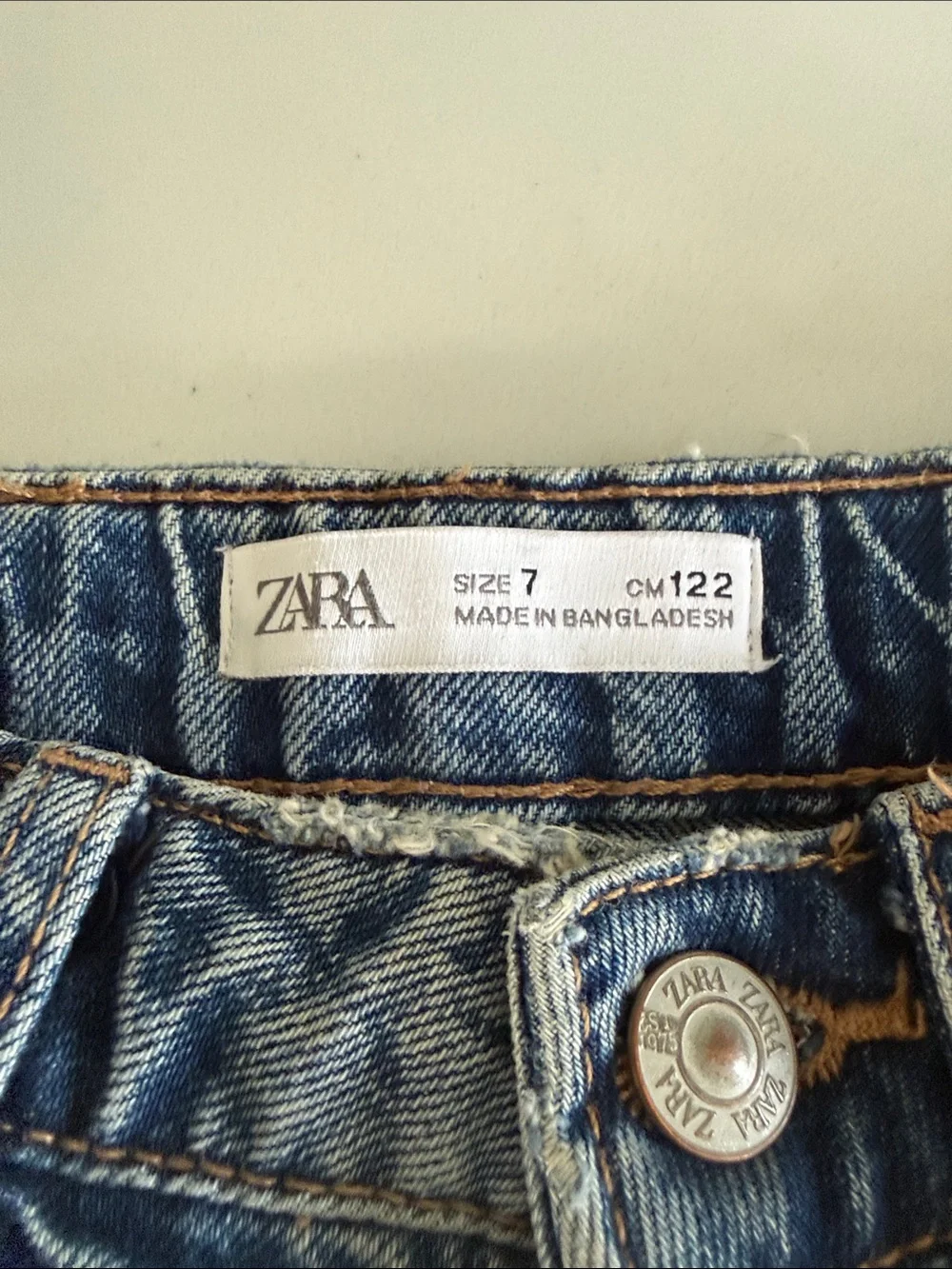 Zara kids Wide-Leg Blue Denim Jeans size 7 years